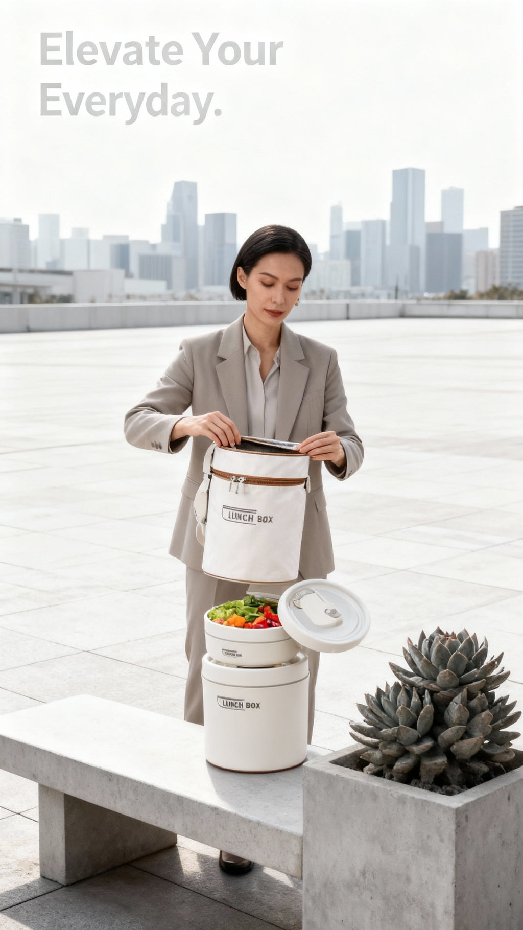 Stackable Lunch Set with Thermal Bag