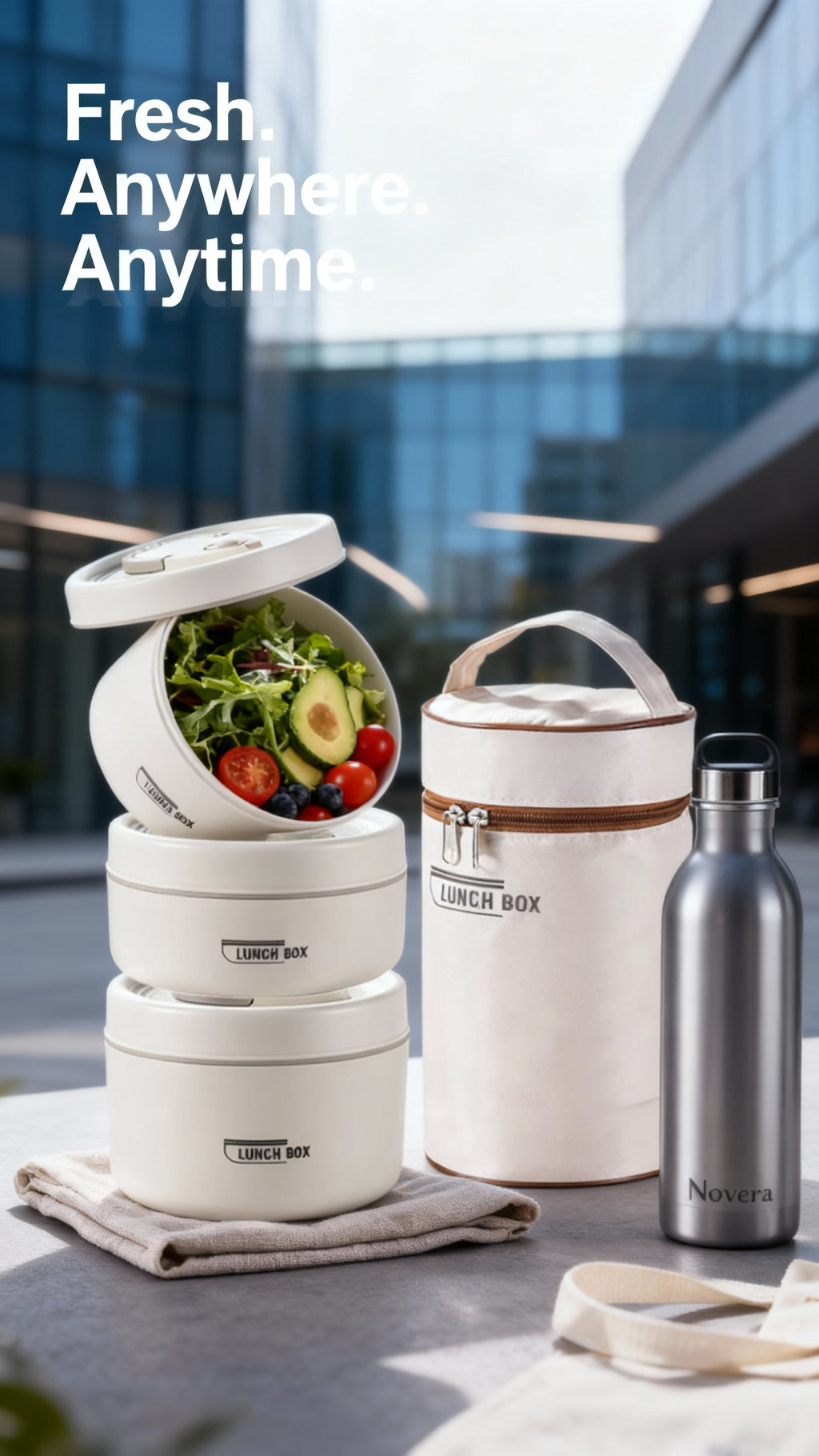 Stackable Lunch Set with Thermal Bag