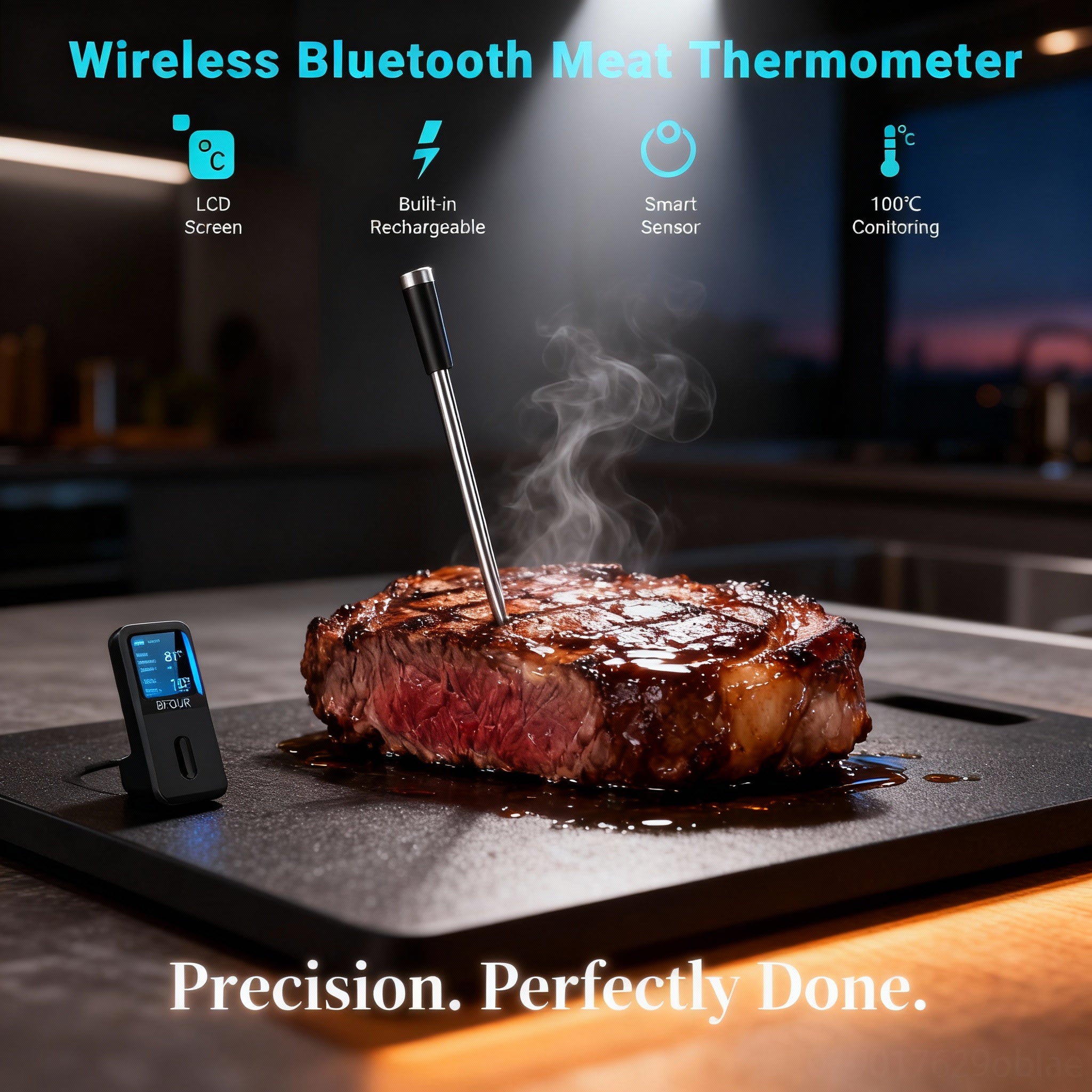 Wireless Bluetooth Meat Thermometer