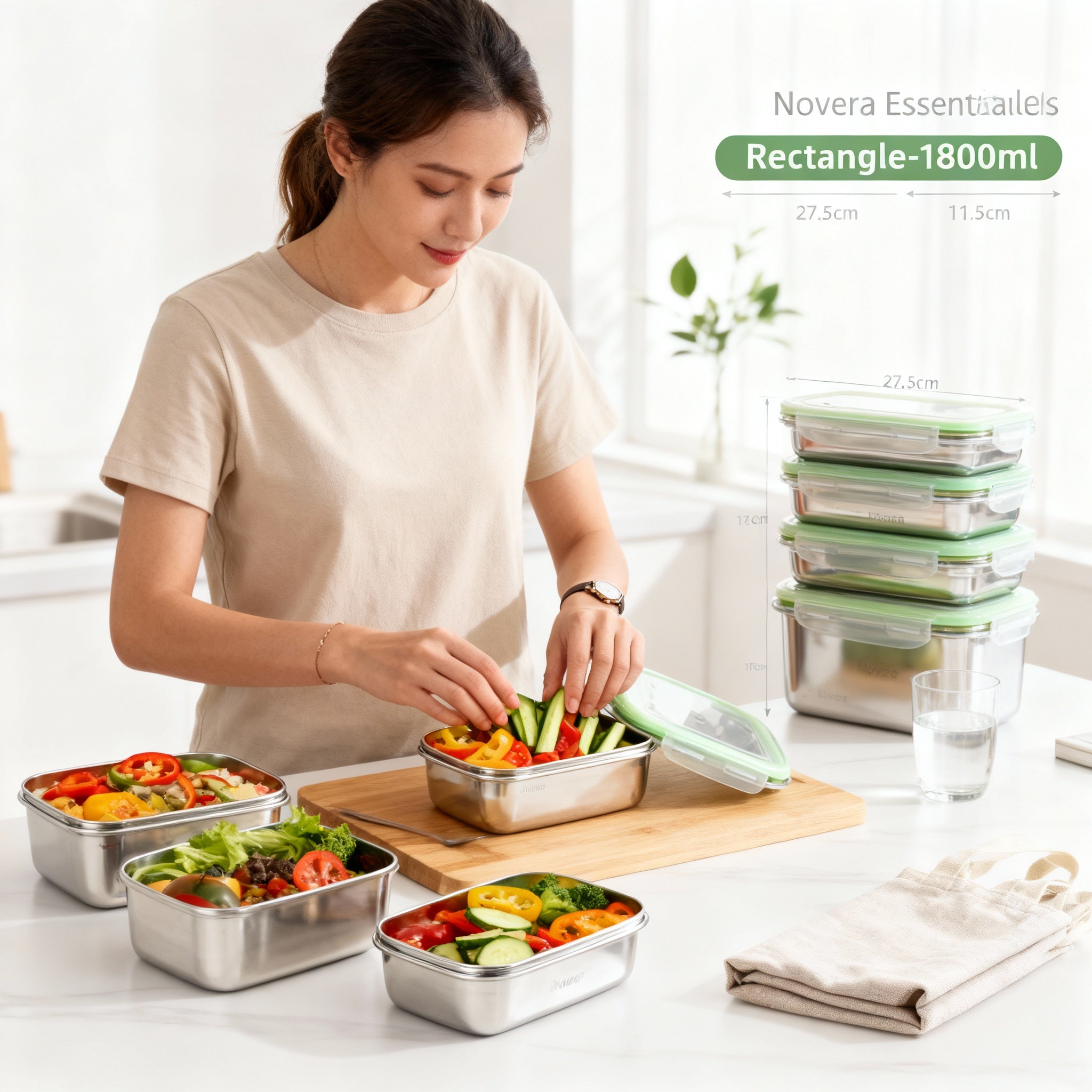 FreshKeeper Premium Stainless Containers