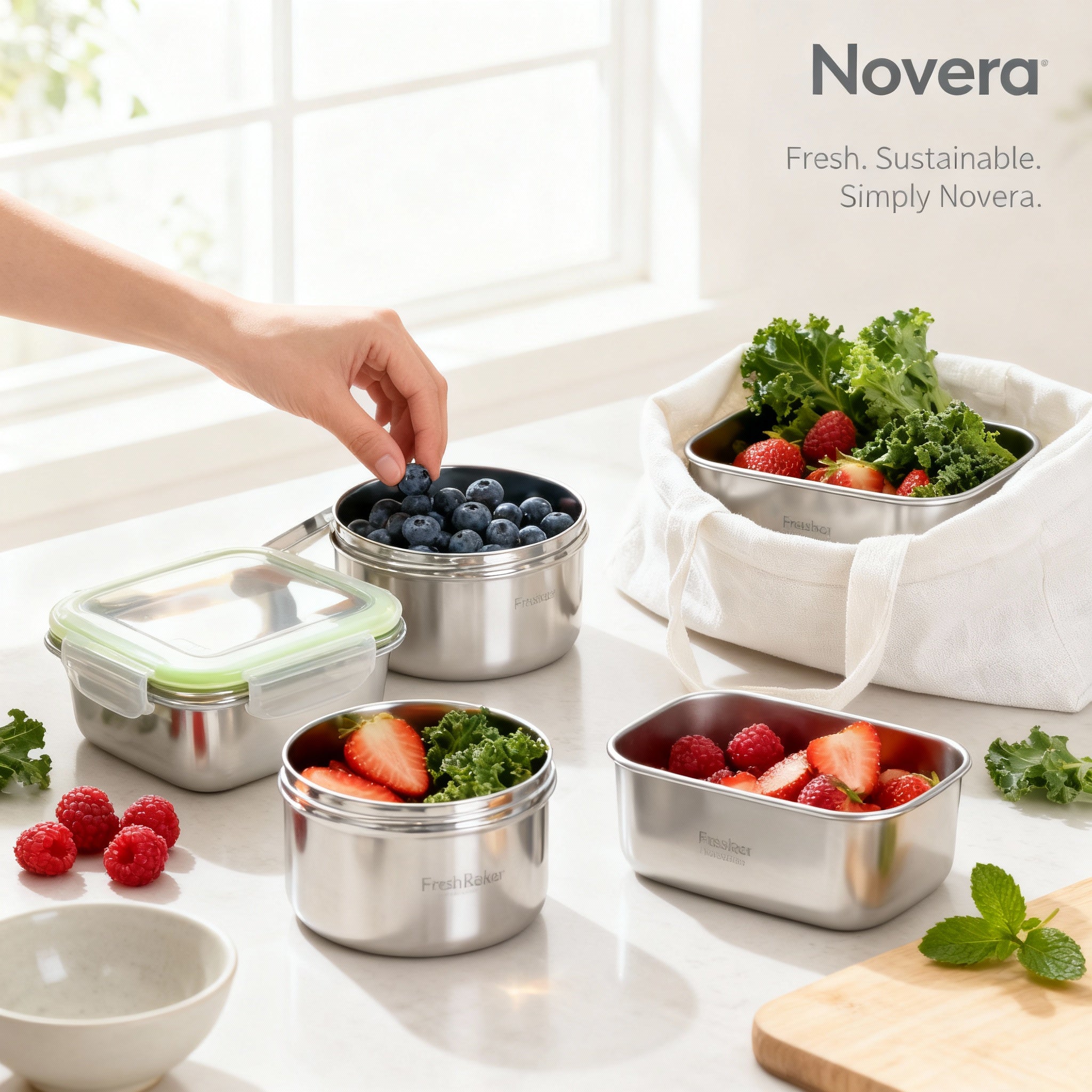 FreshKeeper Premium Stainless Containers