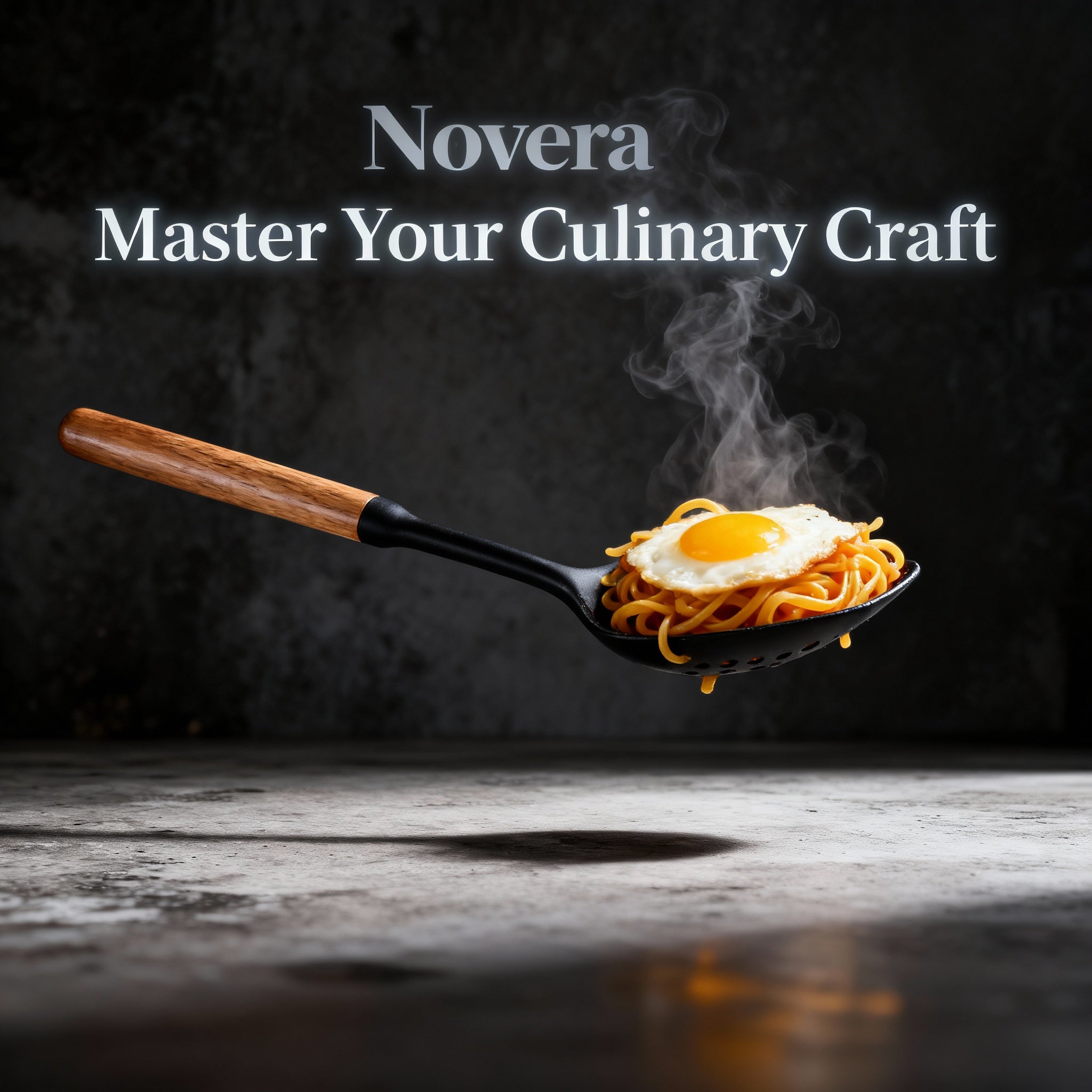 Black Silicone Wooden Handle Cooking utensils.