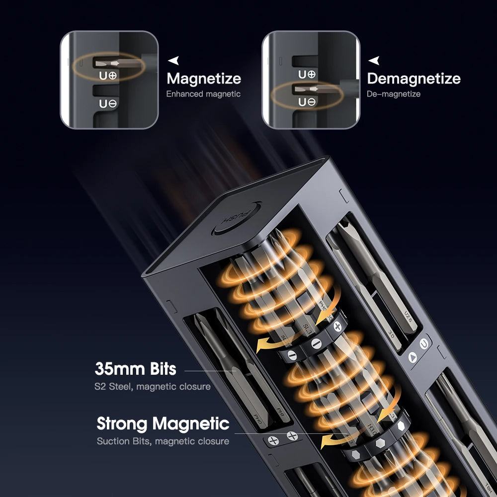 57 in 1 Power Tool Kits Rechargeable Precision Electric Screwdriver Set.