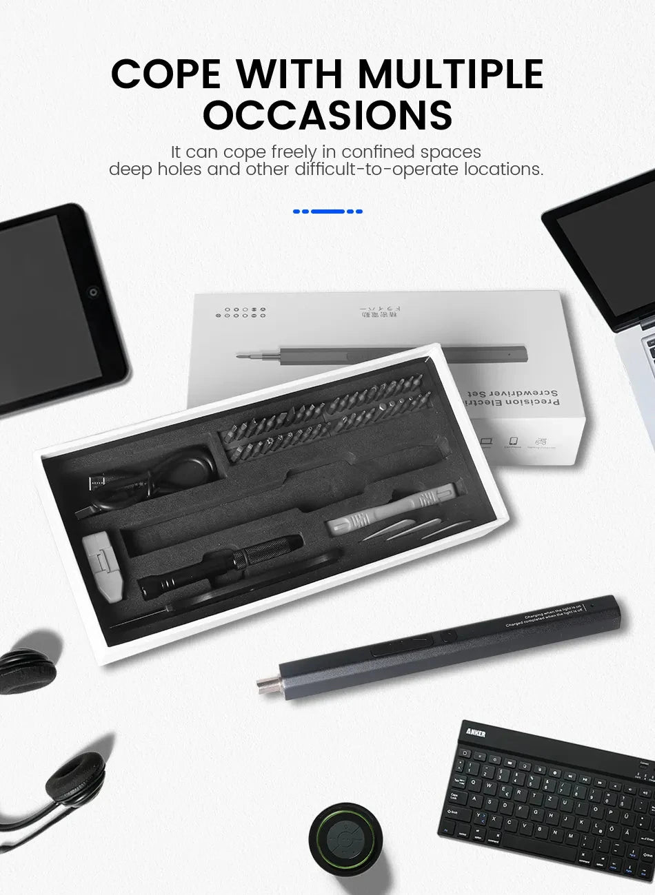 Cordless Electric Screwdriver Set 12/39/50 in 1 Precision Power Tool.