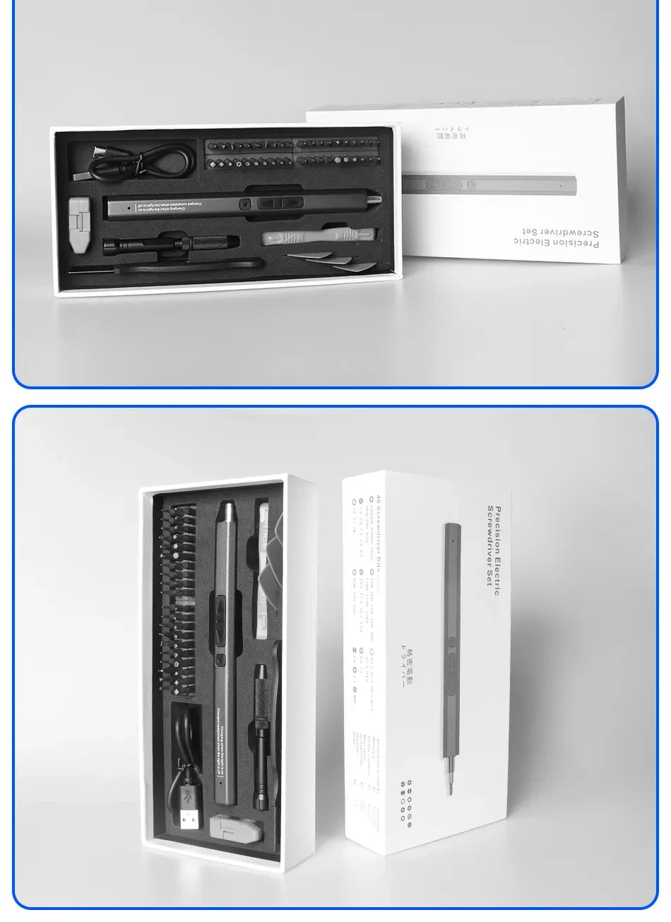 Cordless Electric Screwdriver Set 12/39/50 in 1 Precision Power Tool.