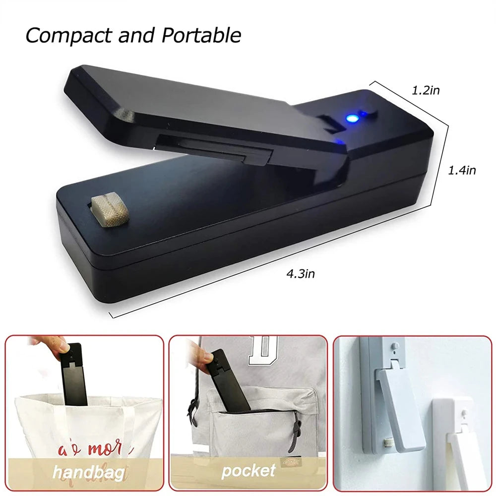 Mini Bag Sealer 2 in 1 Rechargeable.