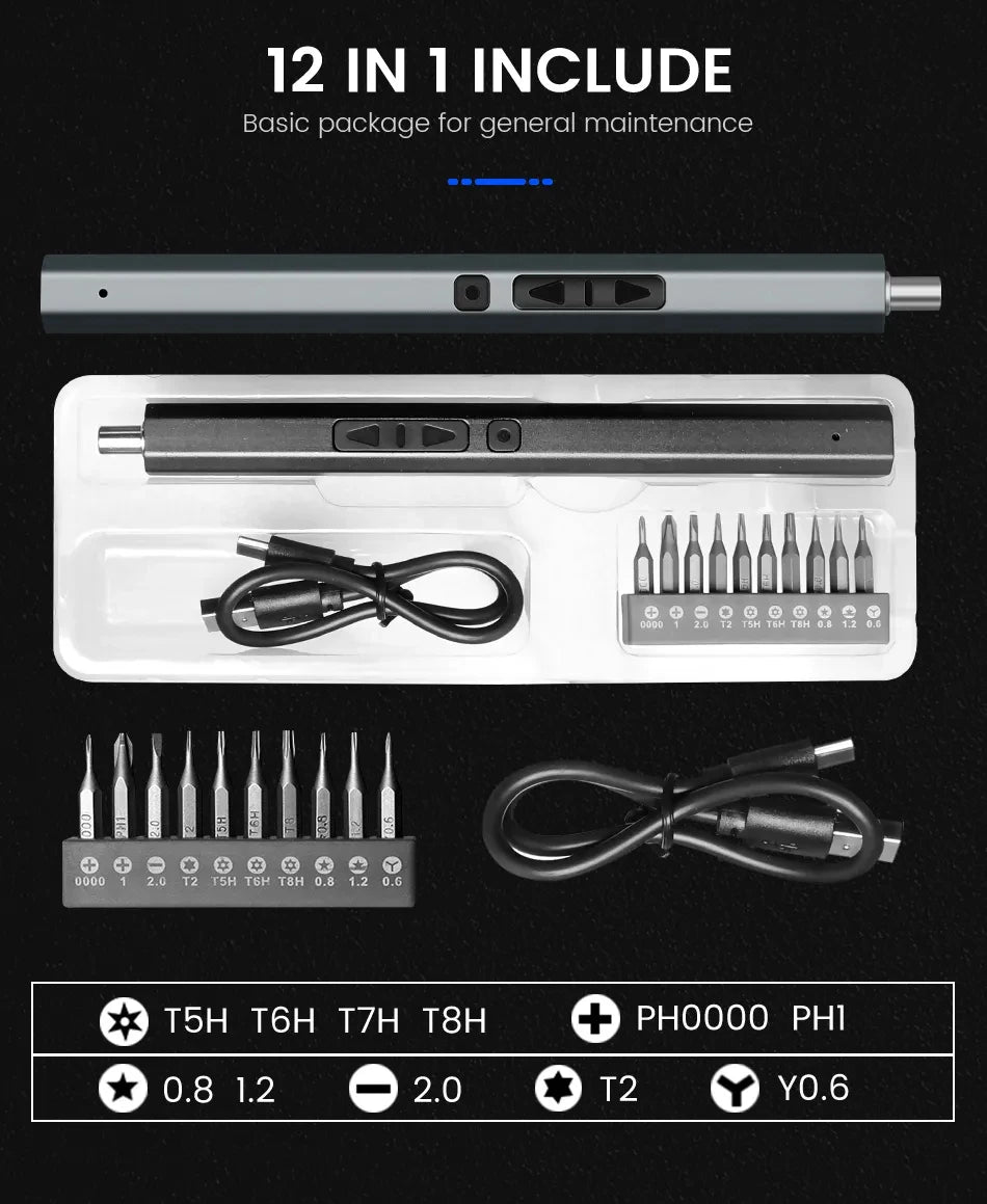 Cordless Electric Screwdriver Set 12/39/50 in 1 Precision Power Tool.
